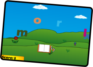 Game Screen Collect the Vowels Game Screen