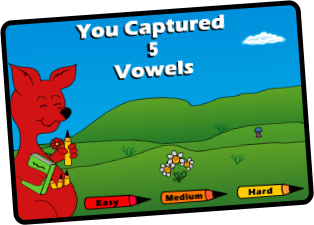 Congratulations Screen Collect the Vowels Congratulations Screen