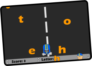 Letter Raceway Game Screen